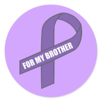 For My Brother (Purple Ribbon) Stickers