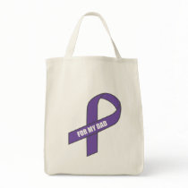 For My Dad (Purple Ribbon) Canvas Bag