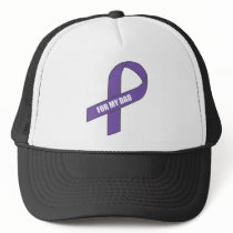 For My Dad (Purple Ribbon) Mesh Hats