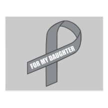 For My Daughter (Gray / Silver Awareness Ribbon) Postcards