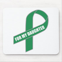 For My Daughter (Green Ribbon) Mouse Pad