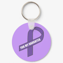 For My Daughter (Purple Ribbon) keychains