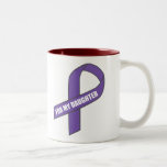 For My Daughter (Purple Ribbon) Mugs