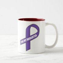 For My Daughter (Purple Ribbon) Mugs