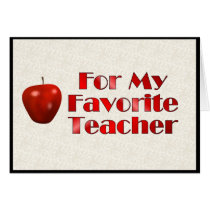 For My Favorite Teacher cards