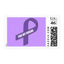 For My Friend (Purple Ribbon) Postage Stamp