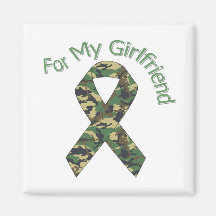 For My Girlfriend Military Ribbon Refrigerator Magnets