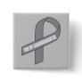 For My Granddaughter (Gray / Silver Ribbon) Pin