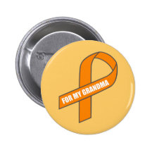 For My Grandma (Orange Ribbon) Buttons