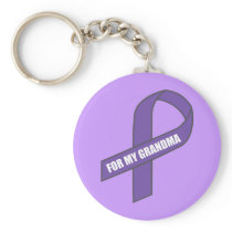 For My Grandma (Purple Ribbon) Keychains