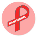 For My Grandpa (Red Ribbon) Stickers