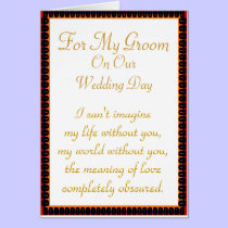 For My Groom: World Before You Card cards