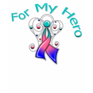 For My Hero Angel Ribbon Thyroid Cancer shirt