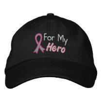 For My Hero - Breast Cancer Embroidered Hats