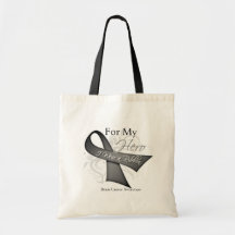 For My Hero I Wear a Ribbon Brain Cancer Bags