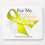 For My Hero I Wear a Ribbon Sarcoma Mousepads