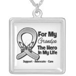 For My Hero My Grandpa - Brain Cancer necklaces
