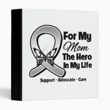 For My Hero My Mom - Brain Cancer 3 Ring Binder