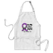 For My Hero My Mom- Purple Ribbon Awareness Apron