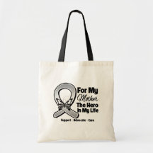 For My Hero My Mother - Brain Cancer Canvas Bag