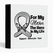 For My Hero My Mother - Brain Cancer Vinyl Binder