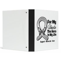 For My Hero My Uncle - Brain Cancer 3 Ring Binders