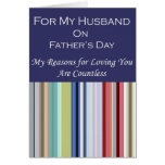 For My Husband on Father's Day Greeting Card