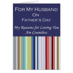 For My Husband on Father's Day Greeting Card