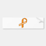 For My Husband (Orange Ribbon) Bumper Sticker