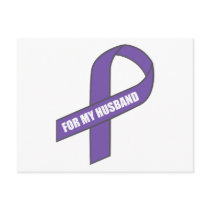 For My Husband (Purple Ribbon) Post Card