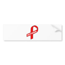 For My Husband (Red Ribbon) Bumper Stickers