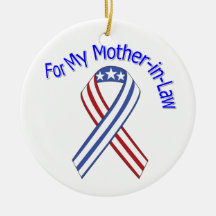 For My Mother-in-Law Military Patriotic Ornaments