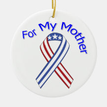 For My Mother Military Patriotic Christmas Tree Ornaments