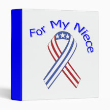 For My Niece Military Patriotic Vinyl Binders