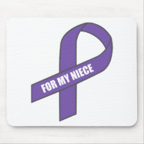 For My Niece (Purple Ribbon) Mouse Pads