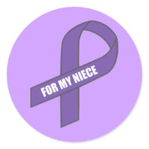 For My Niece (Purple Ribbon) Stickers