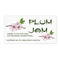 For My Plum Jam Jars Shipping Labels