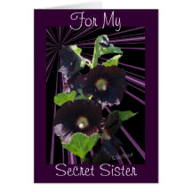 For My Secret Sister-customize any occasion Greeting Cards