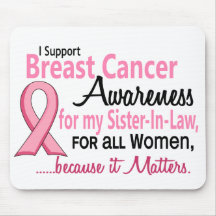 For My Sister-In-Law Breast Cancer Awareness Mousepads