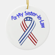 For My Sister-in-Law Military Patriotic Christmas Ornament