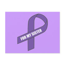 For My Sister (Purple Ribbon) Post Cards