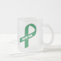 For My Son (Green Ribbon) Mugs