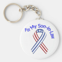 For My Son-in-Law Military Patriotic Keychains