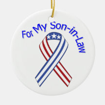 For My Son-in-Law Military Patriotic Christmas Tree Ornaments