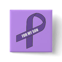 For My Son (Purple Ribbon) buttons