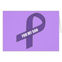 For My Son (Purple Ribbon) Cards