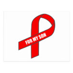 For My Son (Red Ribbon) Postcards