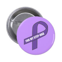 For My Step-Dad (Purple Ribbon) Buttons