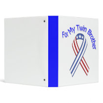 For My Twin Brother Military Patriotic Vinyl Binder