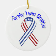 For My Twin Brother Military Patriotic Ornament